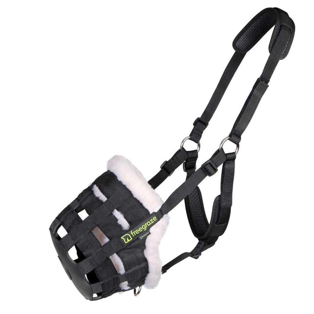 Shires FreeGraze Deluxe Comfort Grazing Muzzle - Black Size Xfull